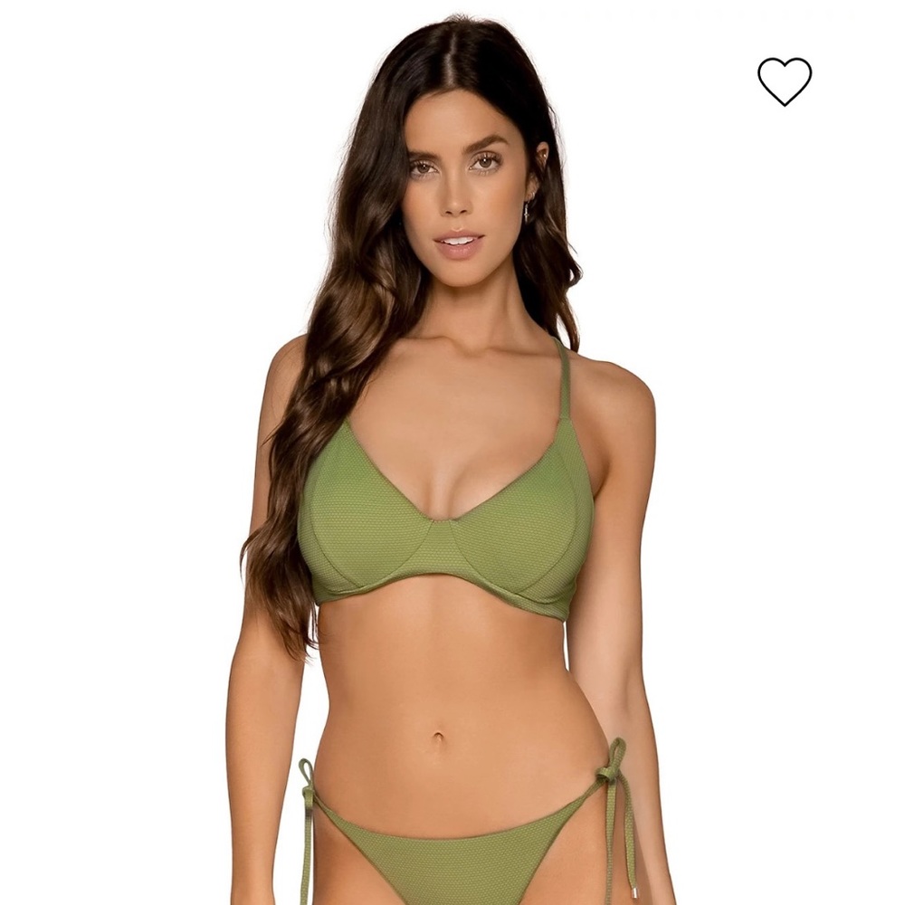 Swim System - Maya Underwire Bikini Top - Green - Size 36D